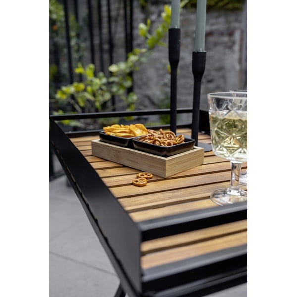 Czarne ceramiczne miski do serwowania z tacą 2 szt. Elo – Wenko-image-1