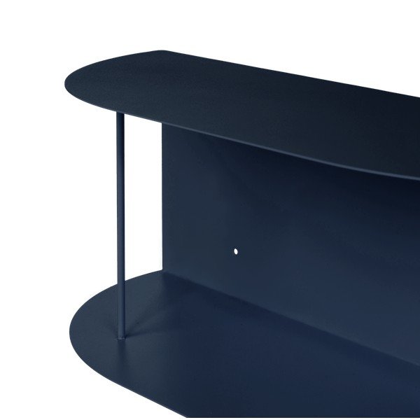 Ciemnoniebieska wielopoziomowa metalowa półka 80 cm Lina – noo.ma-image-4