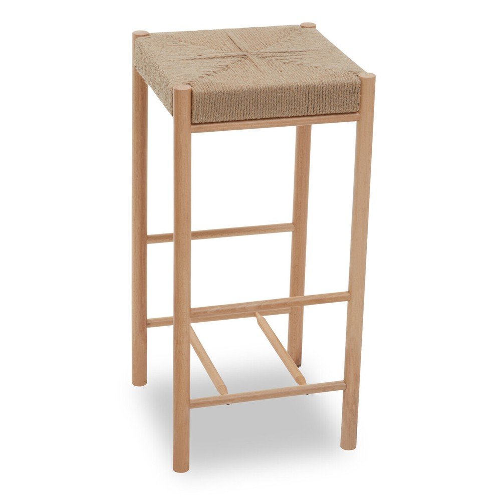 Hoker z litego drewna bukowego w naturalnym kolorze (wysokość siedziska 72 cm) Bandar – Premier Housewares