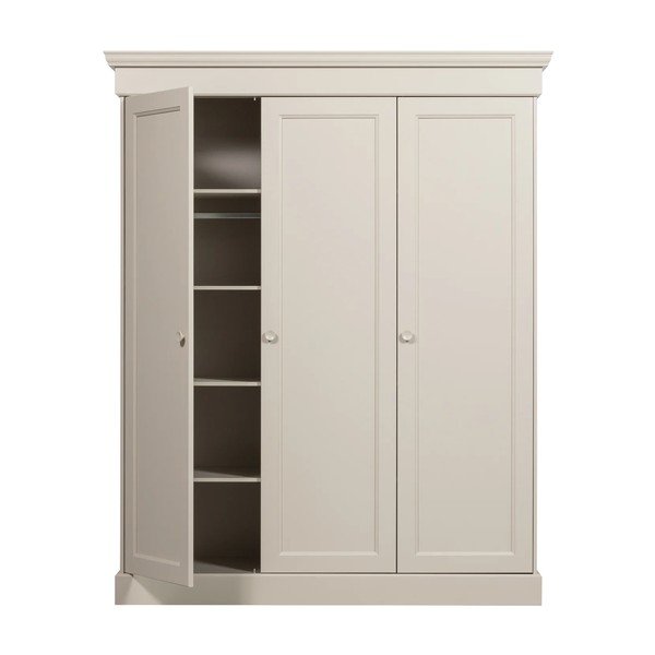 Szarobeżowa szafa z litego drewna sosnowego 171x212x63 cm Olivia – WOOOD-image-4