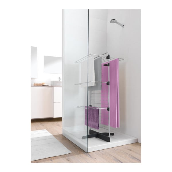 Suszarka na pranie w szaro-srebrnym kolorze 22 m Thunder – Metaltex-image-4