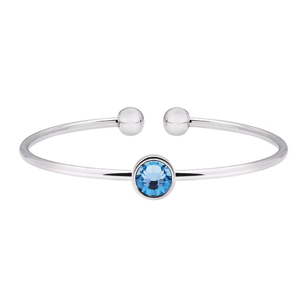Bransoletka z kryształem Swarovski GemSeller Helix, niebieski kryształ
