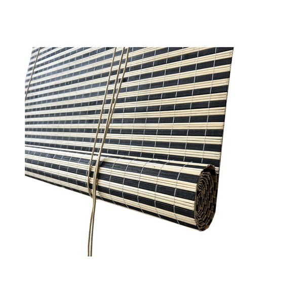 Czarno-naturalna bambusowa roleta 100x160 cm Vela – Gardinia-image-2