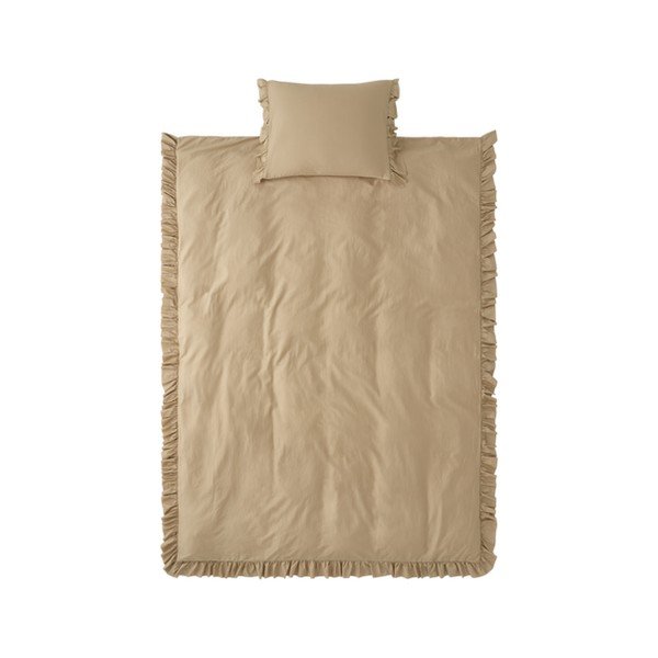 Jasnozielona/w kolorze khaki pościel jednoosobowa z satyny bawełnianej 150x210 cm Gloria – Ellos Home