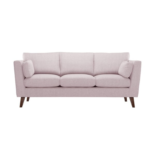 Pastelowo różowa sofa 3-osobowa Jalouse Maison Elisa