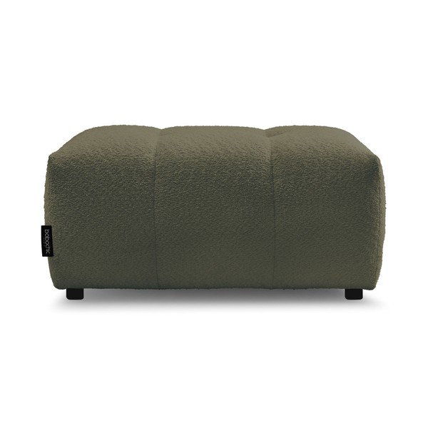 Podnóżek z materiału bouclé w kolorze khaki Roxelane – Bobochic Paris