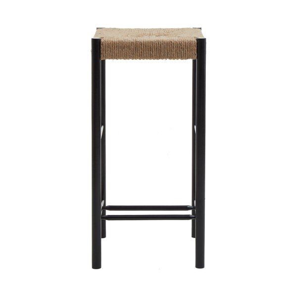 Czarny/w naturalnym kolorze hoker z litego drewna bukowego (wysokość siedziska 72 cm) Bandar – Premier Housewares-image-2
