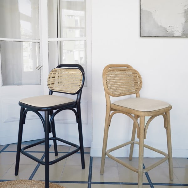 Hoker z litego drewna dębowego w naturalnym kolorze (wysokość siedziska 65 cm) Doriane – Kave Home-image-2