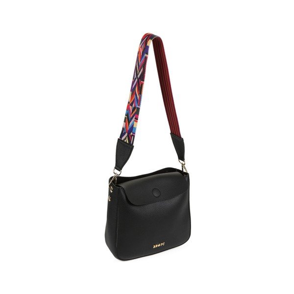 Czarna torebka ze skóry ekologicznej Beverly Hills Polo Club Georgina-image-1