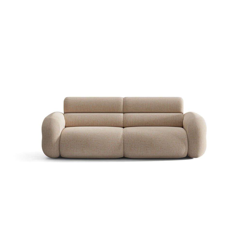 Beżowa sofa z tkaniny szenilowej 220 cm Neo – Micadoni