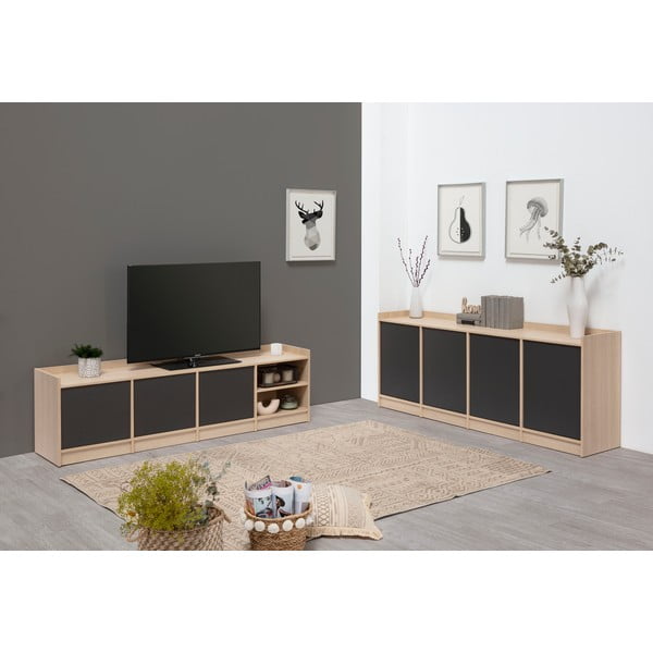 Antracytowa szafka pod TV Marckeric Antara-image-1
