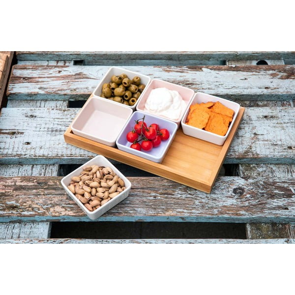 Porcelanowo-bambusowy zestaw misek do serwowania 6 szt. – Remember-image-1