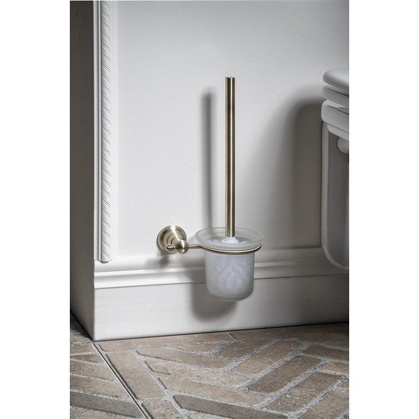 Mosiężna ścienna szczotka do WC Sapho Diamond-image-1