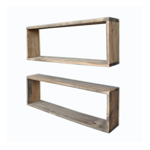 Zestaw 2 półek drewnianych Rectangle-image-3