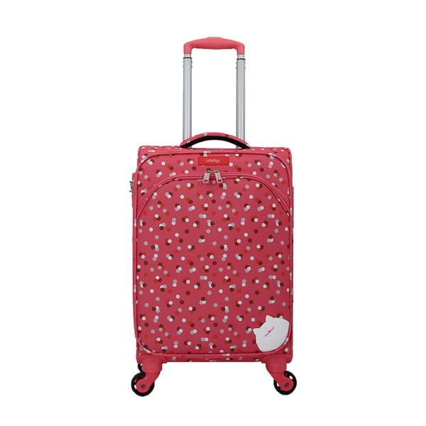 Różowa walizka z 4 kółkami Lollipops Rubby