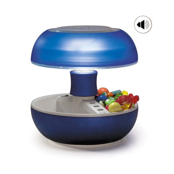 Lampa stołowa, ładowarka i głośnik w jednym Joyo Light, niebieska