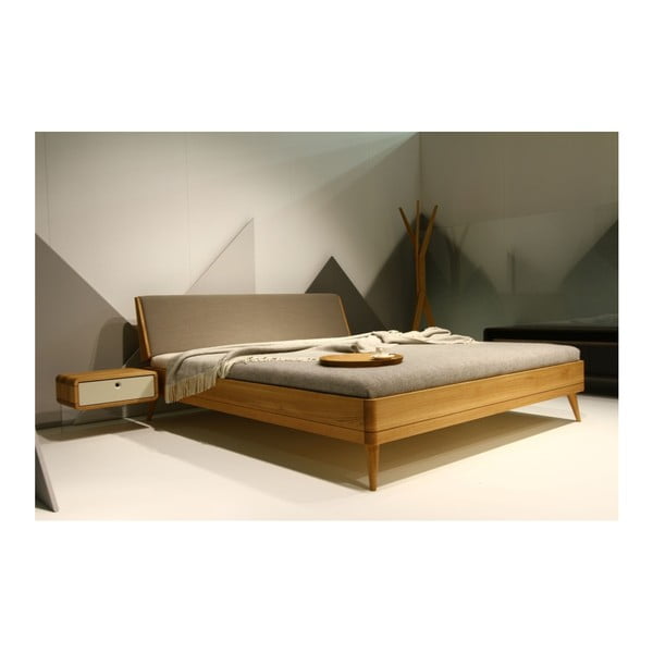 Łóżko dwuosobowe z litego drewna dębowego Javorina Direct, 160x200 cm-image-4