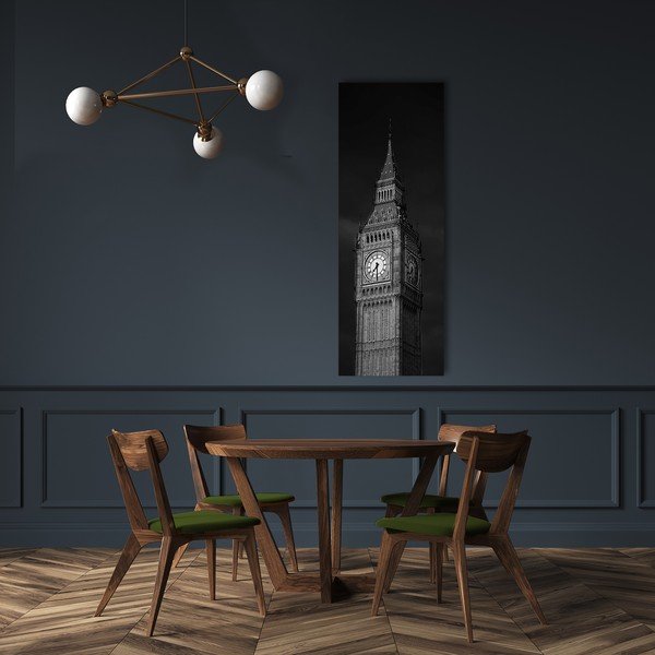 Obraz Styler Canvas Silver Big Ben, 45x140 cm-image-1