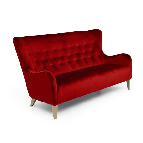 Czerwona sofa Max Winzer Medina, 190 cm