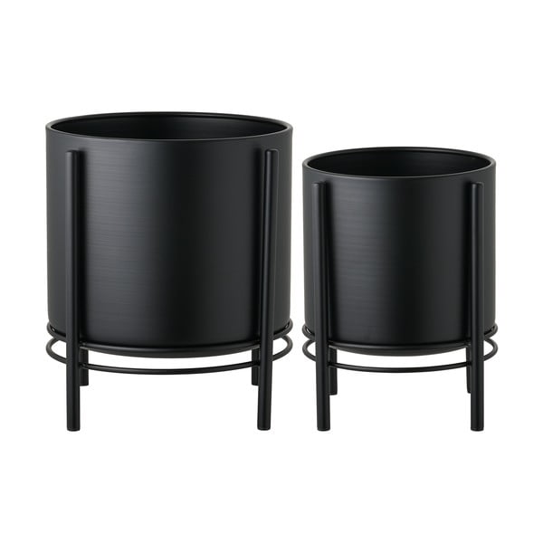 Metalowe osłonki na doniczki zestaw 2 szt. Svarta – House Nordic-image-3