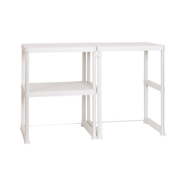 Biały plastikowy regał łazienkowy 148x93 cm Wash & Store – DEA HOME