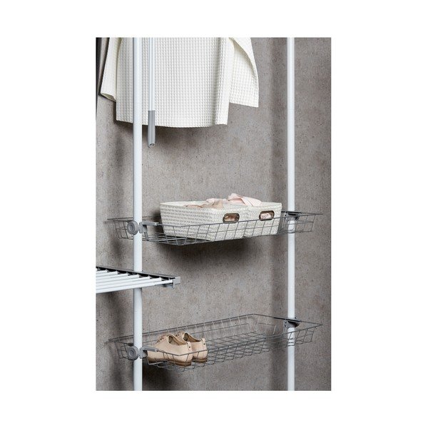 Biały koszyk Wenko Bamboo Chromo, szer. 28 cm-image-3