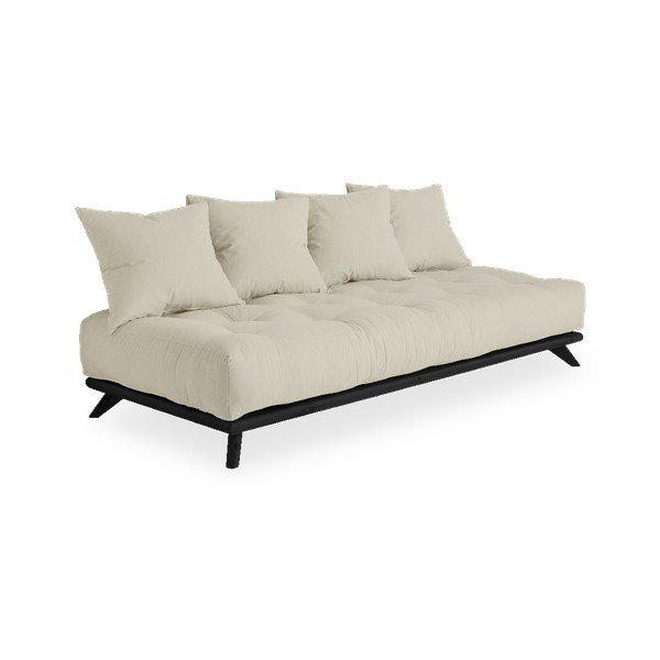 Sofa z beżowym obiciem Karup Design Senza Black/Beige-image-1