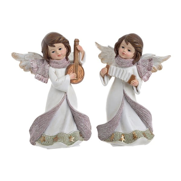 Zestaw 2 aniołków dekracyjnych InArt Angel, wysokość 16 cm