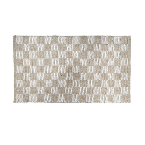 Dywan z mieszanki bawełny odpowiedni do prania w naturalnym kolorze 50x80 cm Jenna – douceur d'intérieur