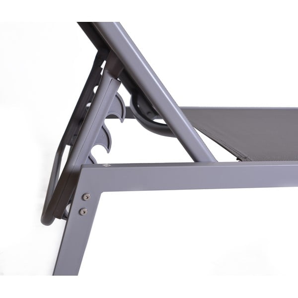 Szare metalowe leżaki ogrodowe zestaw 2 szt. Bari – Rojaplast-image-4