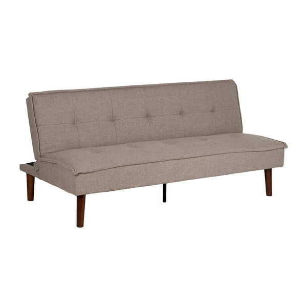 Szarobeżowa rozkładana sofa  z tkaniny szenilowej 181 cm – Ixia-image-2