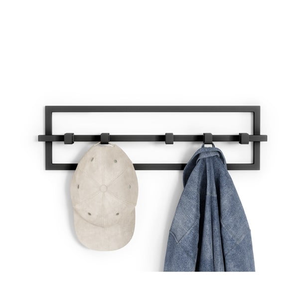 Czarny metalowy wieszak ścienny Cubiko – Umbra-image-4