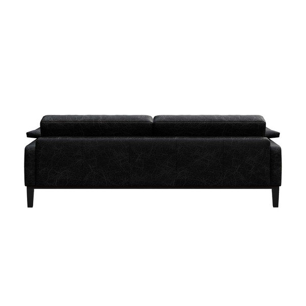 Czarna sofa skórzana MESONICA Musso-image-3