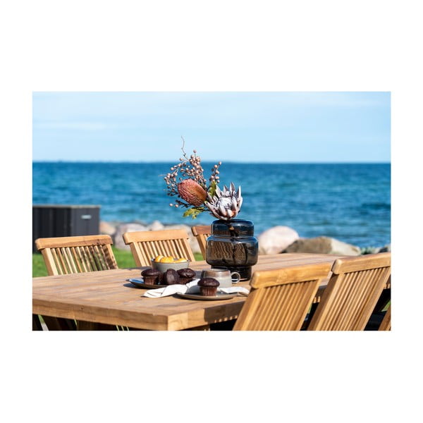 Stół ogrodowy z litego drewna tekowego 100x240 cm Volos – House Nordic-image-2