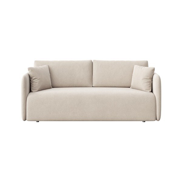 Beżowa aksamitna rozkładana sofa 220 cm Chaum – Rodier