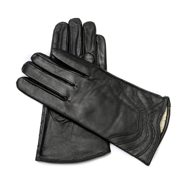Damskie czarne rękawiczki skórzane Pride & Dignity Prague, rozmiar 7