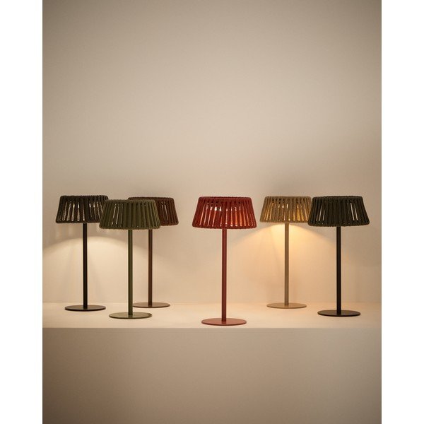 Lampa zewnętrzna stołowa/przenośna LED solarna (wysokość 30 cm) Aldet – Kave Home-image-3