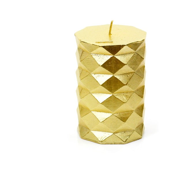 Geometryczna świeczka w kolorze złota Unimasa Fashion, wys. 10 cm