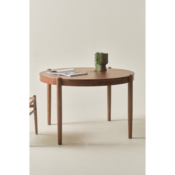 Okrągły stół z litego drewna wiązu ø 120 cm Nattavaara – Jotex-image-2