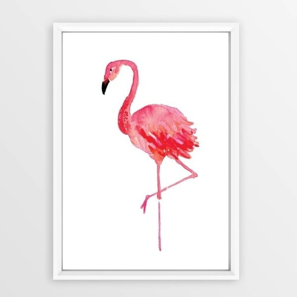 Plakat w ramce Piacenza Art Flamingo, 30x20 cm