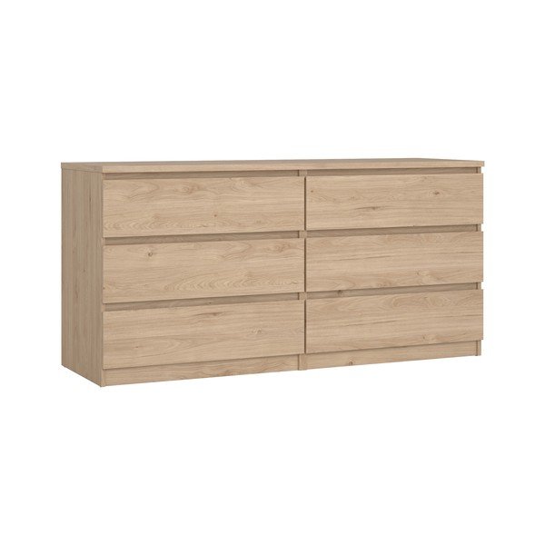 Komoda w dekorze dębu w naturalnym kolorze 154x76x50 cm Naia – Tvilum