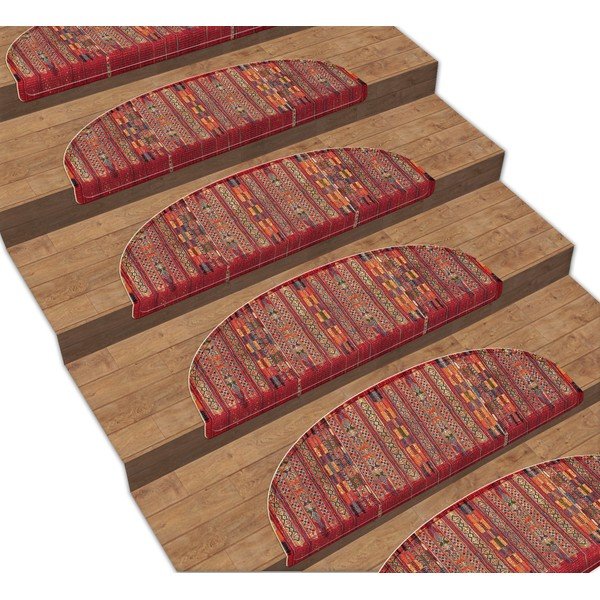 Czerwone dywaniki na schody zestaw 16 szt. 65x20 cm Anatolia – Vitaus-image-1
