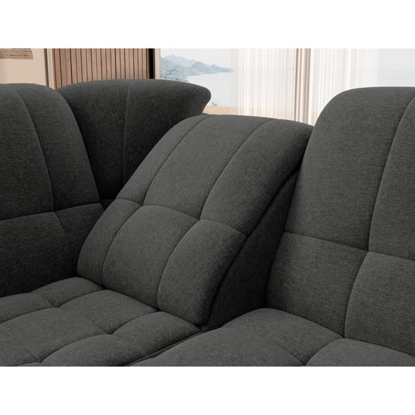 Ciemnoszary rozkładany/ze schowkiem narożnik (lewostronny/w kształcie litery L) Sado – ELTAP-image-1