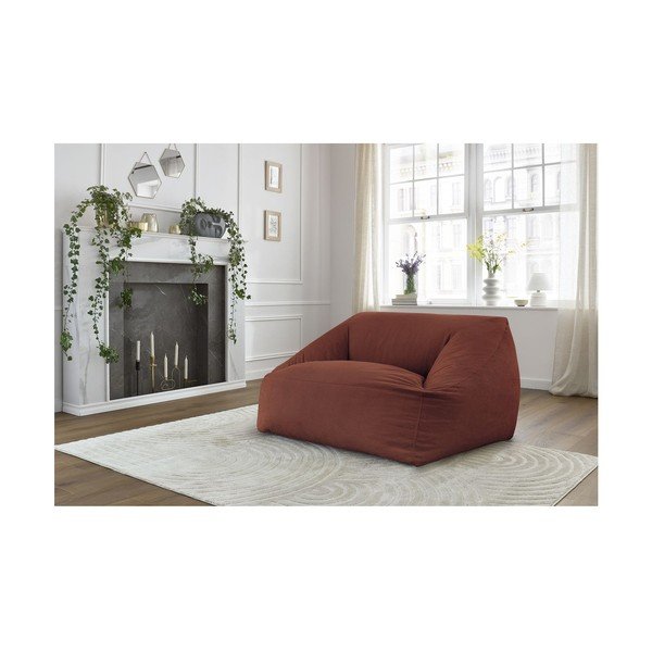 Pomarańczowy sztruksowy worek do siedzenia Lilibet – Bobochic Paris-image-1