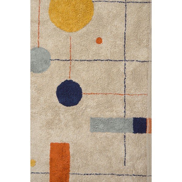 Beżowy bawełniany dywan odpowiedni do prania/tkany ręcznie 170x240 cm Geometrical Shapes – Lorena Canals-image-3
