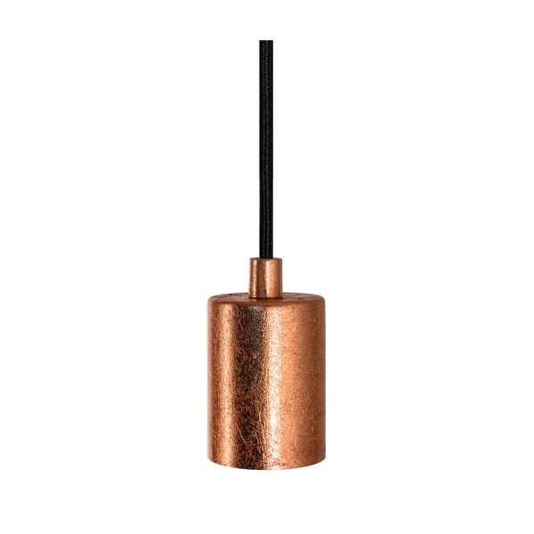 Lampa wisząca z 3 czarnymi kablami i oprawami żarówek w kolorze miedzi Sotto Luce Cero-image-1
