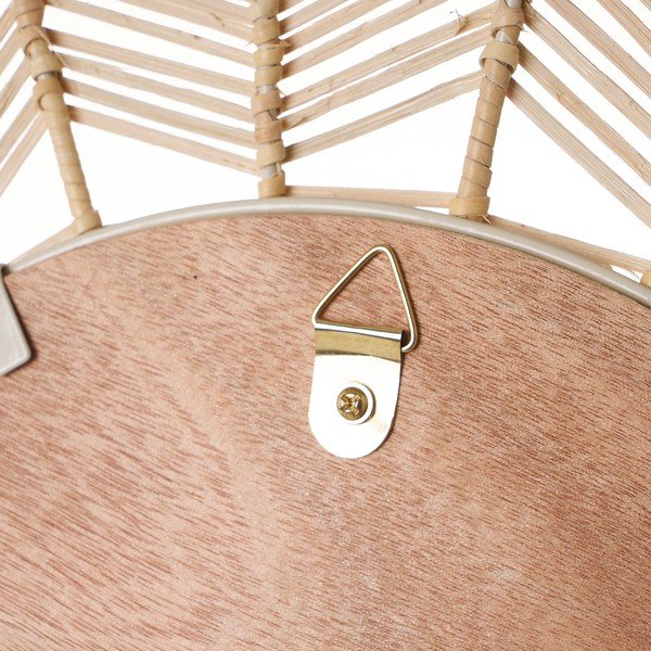 Lustro ścienne z rattanową ramą ø 55 cm – Casa Selección-image-1