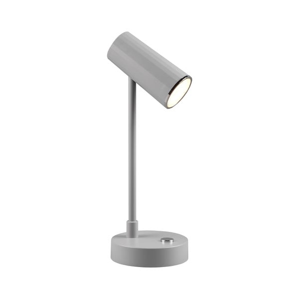 Jasnoszara lampa stołowa LED ze ściemniaczem (wys. 28 cm) Lenny – Trio-image-3