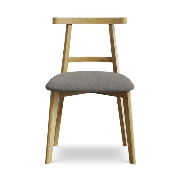 Szare krzesło z litego drewna Ohelo – Makamii-image-1