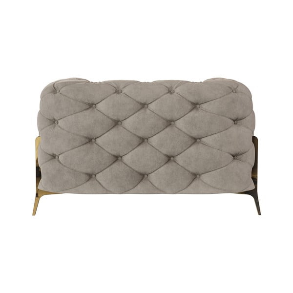 Szarobeżowy aksamitny fotel Chelsea Bis – Ropez-image-3